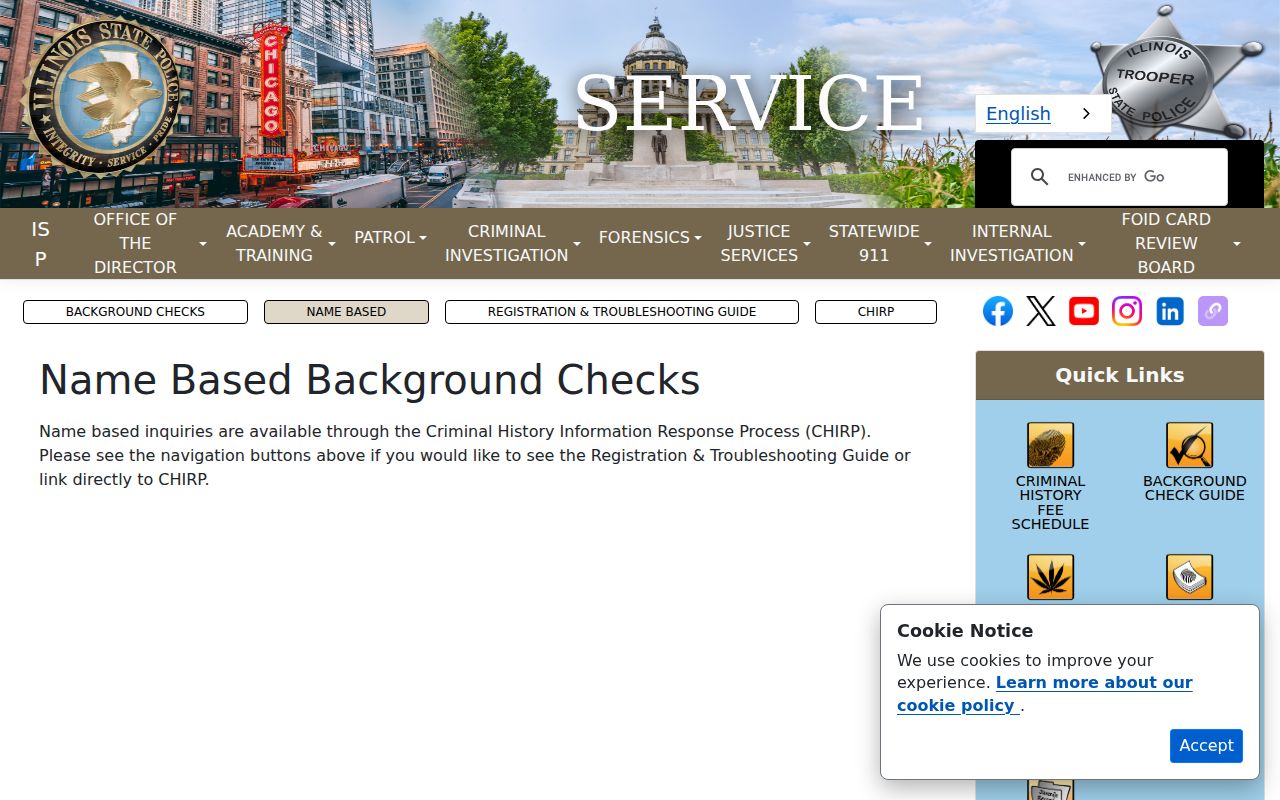DeKalb County criminal history CHIRP information page