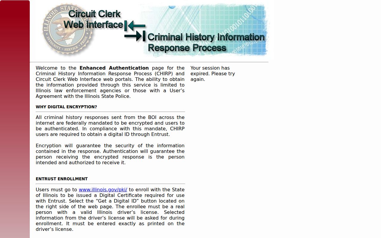 DeKalb County criminal records CHIRP account login